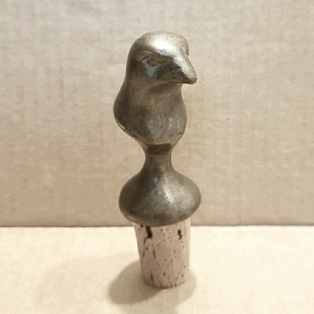 Vintage Brass Eagle Cork Toper